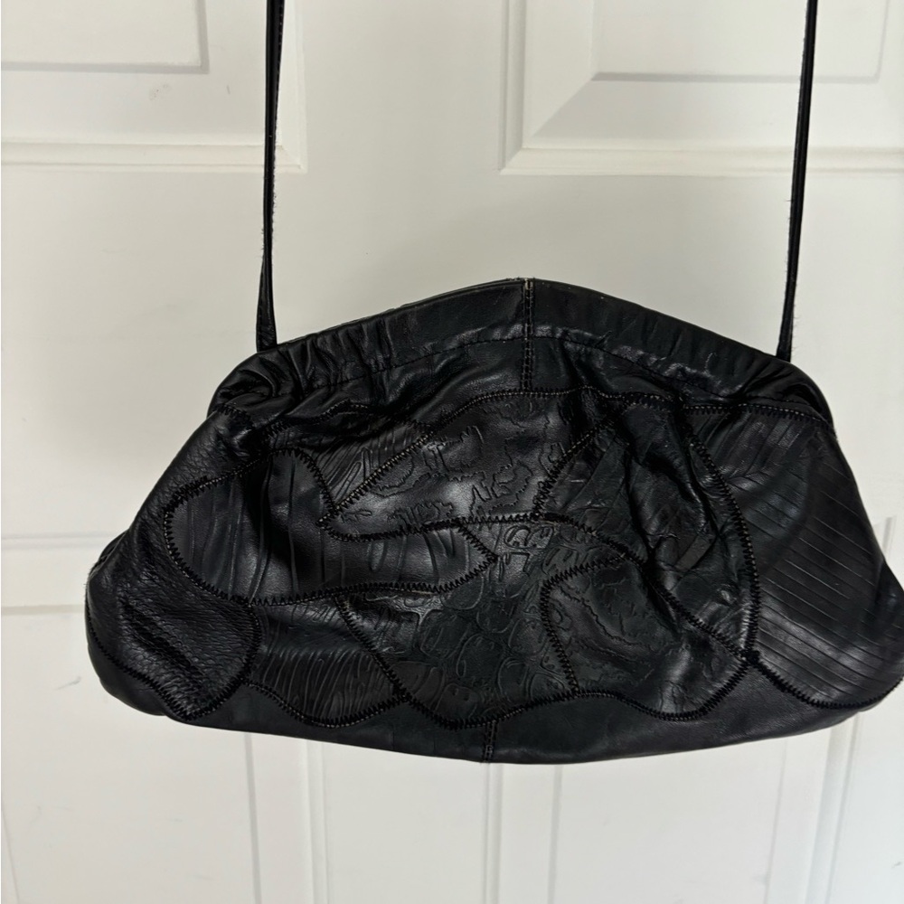 Black Clutch / purse with funky print